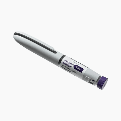 only pen of Mounjaro KwikPen 5 mg Tirzepatide prefilled pen box by Lilly.
